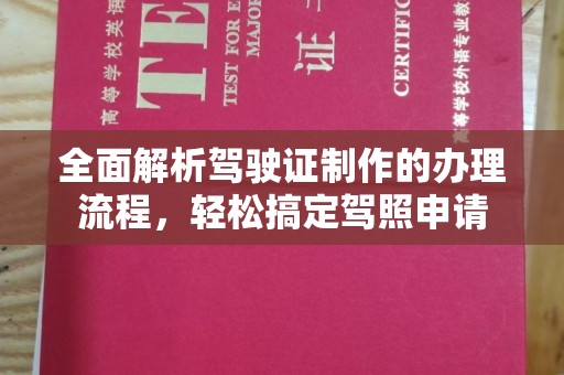 日喀则全面解析驾驶证制作的办理流程，轻松搞定驾照申请