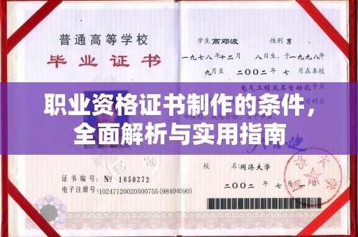日喀则职业资格证书制作的条件，全面解析与实用指南